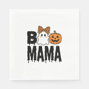 Servilleta De Papel Diseño de lazo de calabaza fantasma de Halloween B