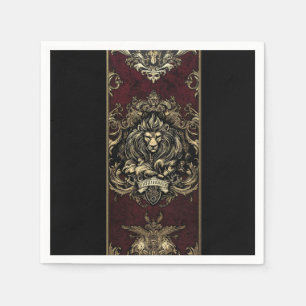 Servilleta De Papel Diseño de León de Oro Ornate