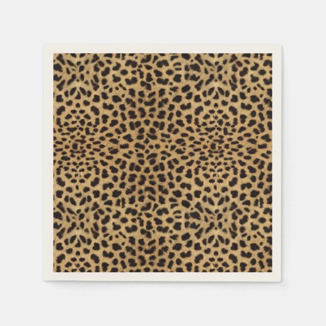 Servilleta De Papel Diseño de leopardo (Anverso)