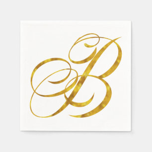 Servilleta De Papel Diseño de letras metálicas de Relieve metalizado d