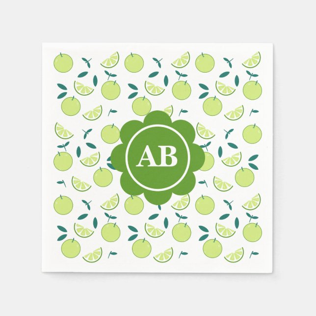 Servilleta de papel diseño de limas (Anverso)