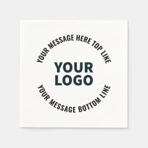 Servilleta De Papel Diseño de logotipo o imagen   Texto editable en ne
