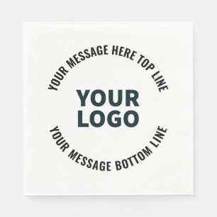Servilleta De Papel Diseño de logotipo o imagen   Texto editable en ne