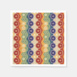 Servilleta De Papel Diseño de Mandala de Chakra de Energía Vibrante Ar