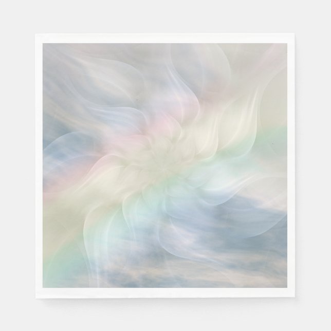 Servilleta De Papel Diseño de Mandala floral Rainbow Pastel (Anverso)