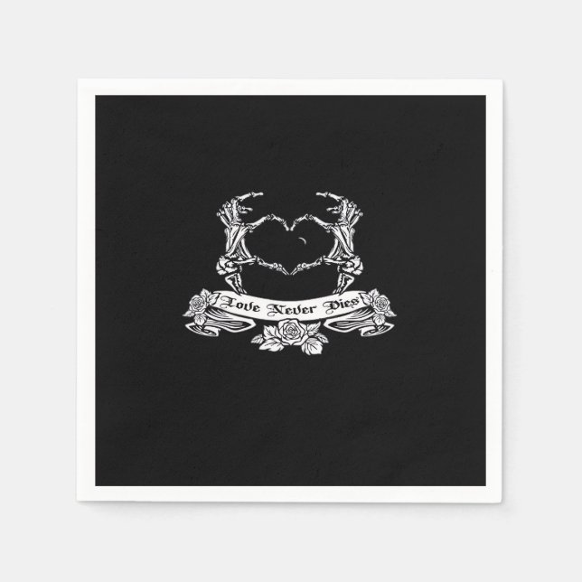 Servilleta De Papel Diseño de mano de esqueleto (Anverso)