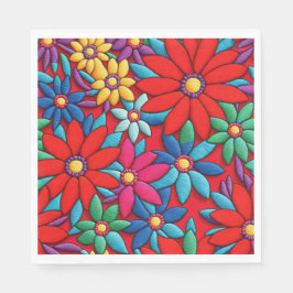 Servilleta De Papel Diseño de margarita bordado