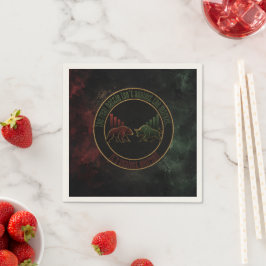 Servilleta De Papel Diseño de Mentalidad de Trader Verde Toro Oso Rojo