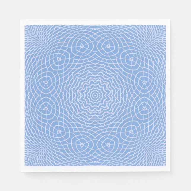 Servilleta De Papel Diseño de mosaico azul claro (Anverso)