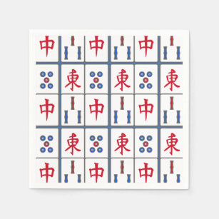Servilleta De Papel Diseño de mosaicos de juegos de Mahjong