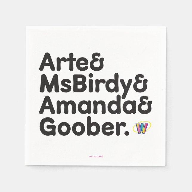 Servilleta De Papel Diseño de nombres web (Anverso)