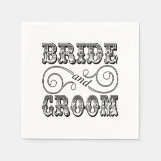Servilleta De Papel Diseño de novias blancas y negras