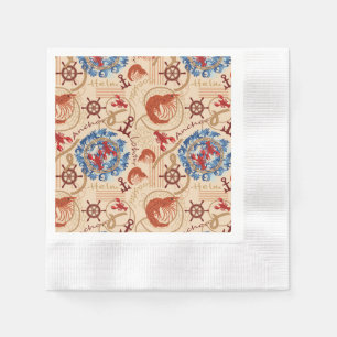 Servilleta De Papel Diseño de núcleo de crustáceos