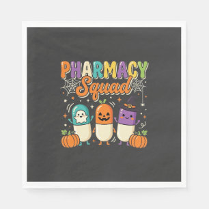Servilleta De Papel Diseño de pastillas fantasmales de Halloween para