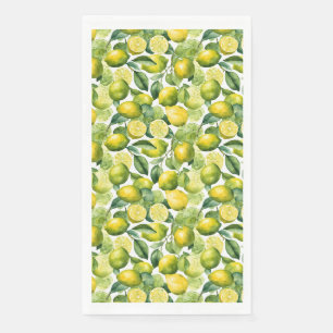 Servilleta De Papel Diseño de patrón de acuarela de limones