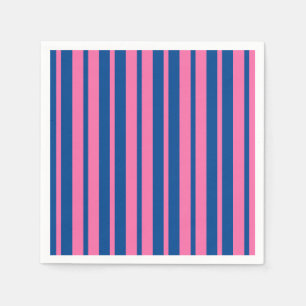Servilleta De Papel Diseño de patrón de rayas elegantes rosa azul