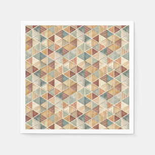 Servilleta De Papel Diseño de patrón de triángulo geométrico abstracto