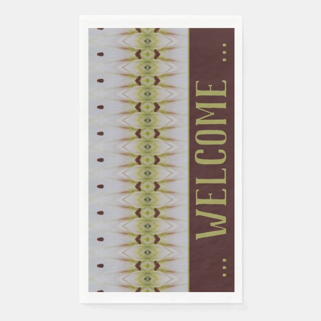 Servilleta De Papel Diseño De Patrones Con Lime Green (Anverso)