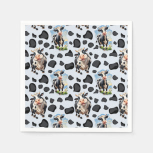 Servilleta De Papel Diseño de patrones de animales de vaca