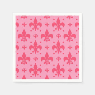 Servilleta De Papel Diseño de patrones de flor rosado de lis