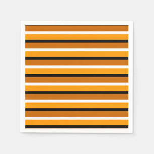 Servilleta De Papel Diseño de patrones de rayas marrones naranjas