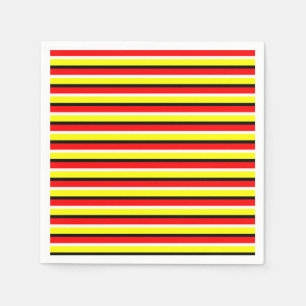 Servilleta De Papel Diseño de patrones de rayas rojas amarillas