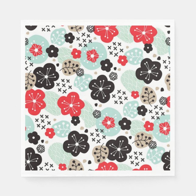 Servilleta De Papel Diseño de patrones japoneses personalizados Funda- (Anverso)