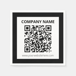 Servilleta De Papel Diseño de Personalizable sencillo y código QR edit