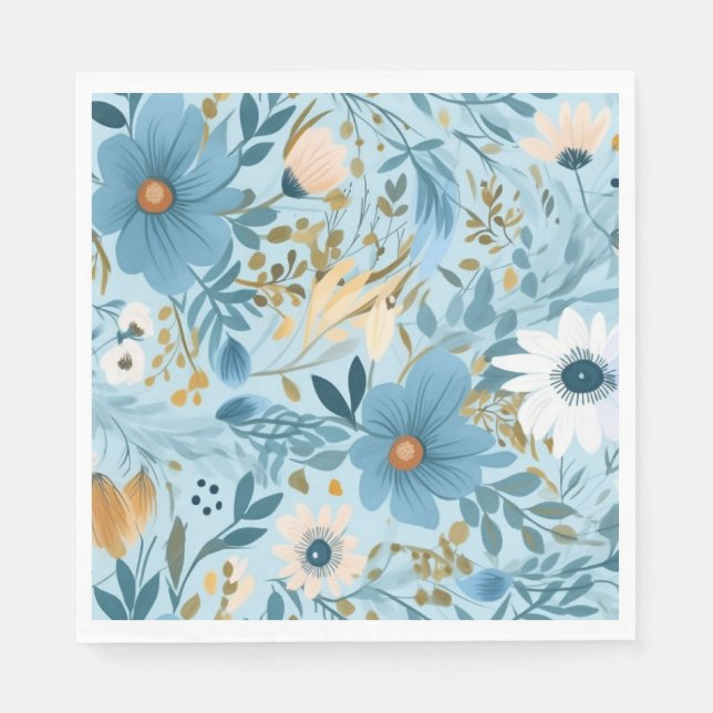Servilleta De Papel Diseño de pradera de margaritas (Anverso)