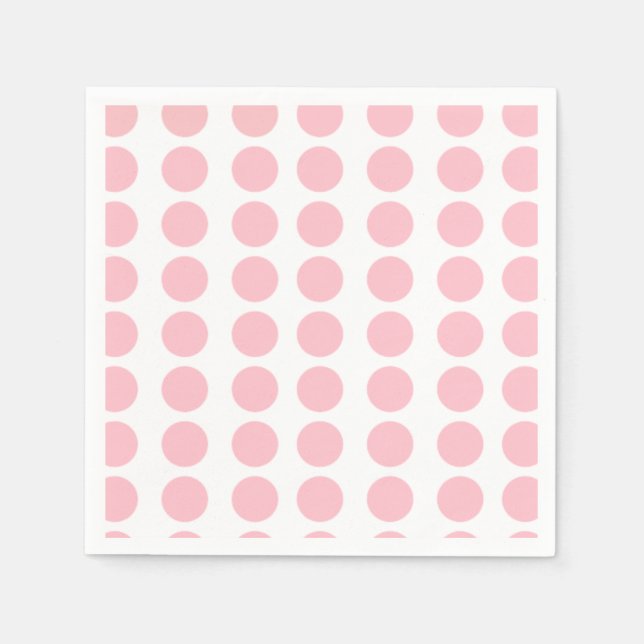Servilleta De Papel Diseño de puntos rosados de polka (Anverso)