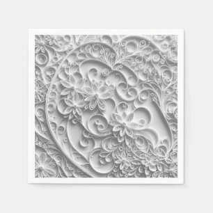 Servilleta De Papel Diseño de Quilling de Papel Nupcial Elegante