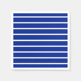 Servilleta De Papel Diseño de rayas azules y blancas