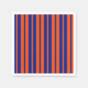 Servilleta De Papel Diseño de rayas de estilo azul naranja