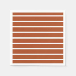 Servilleta De Papel Diseño de rayas marrón y blanco