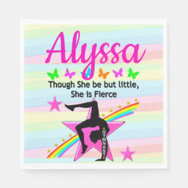 SERVILLETA DE PAPEL DISEÑO DE REINAS GIMNASTICAS PEQUEÑO PERO FUERTE