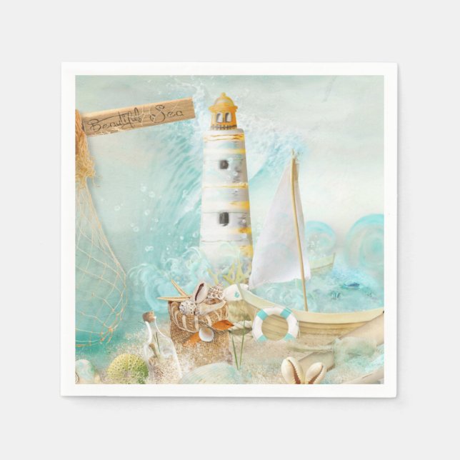 Servilleta De Papel Diseño de serie náutica 11 (Anverso)