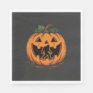 Servilleta De Papel Diseño de silueta de calabaza de Halloween de Bigf