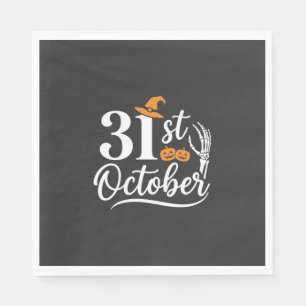 Servilleta De Papel Diseño de sombrero de bruja de calabaza del 31 de