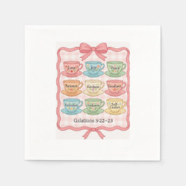 Servilleta De Papel Diseño de taza de té rosa