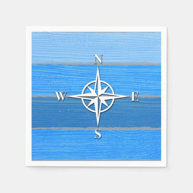 Servilleta De Papel Diseño de temática náutica (Anverso)