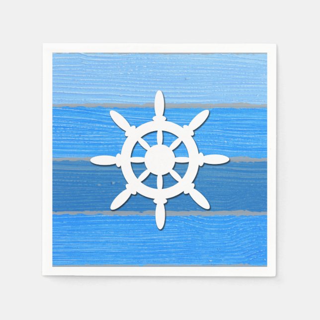Servilleta De Papel Diseño de temática náutica (Anverso)