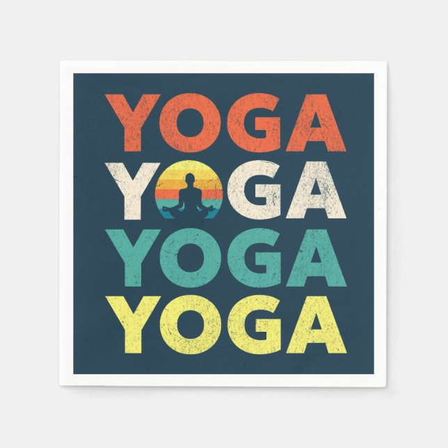 Servilleta De Papel Diseño de texto de yoga (Anverso)