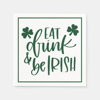 Servilleta De Papel Diseño de tipografía para fiesta irlandesa de come