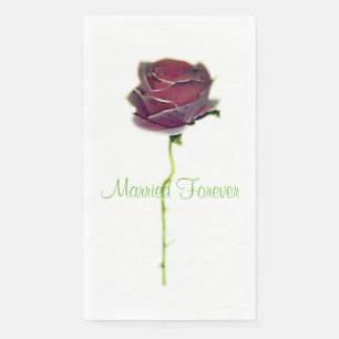 SERVILLETA DE PAPEL DISEÑO DE TOALLA PARA INVITADOS DE BODAS