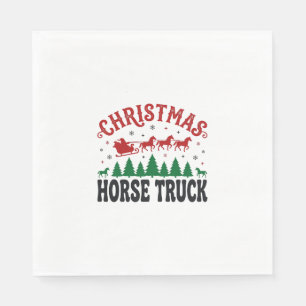 Servilleta De Papel Diseño de Trineo de Santa del Camión de Caballo de