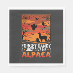Servilleta De Papel Diseño de vector de alpaca espeluznante de Hallowe
