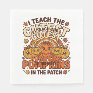 Servilleta De Papel Diseño de vector de aula de otoño de calabaza de p