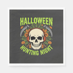 Servilleta De Papel Diseño de vector de calavera de guadaña de noche d