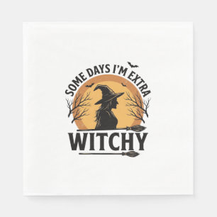 Servilleta De Papel Diseño de vector de cita de Halloween vintage bruj