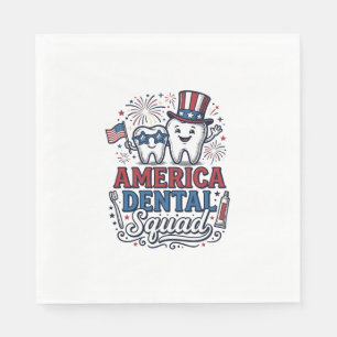 Servilleta De Papel Diseño de vector de diente patriótico del equipo d